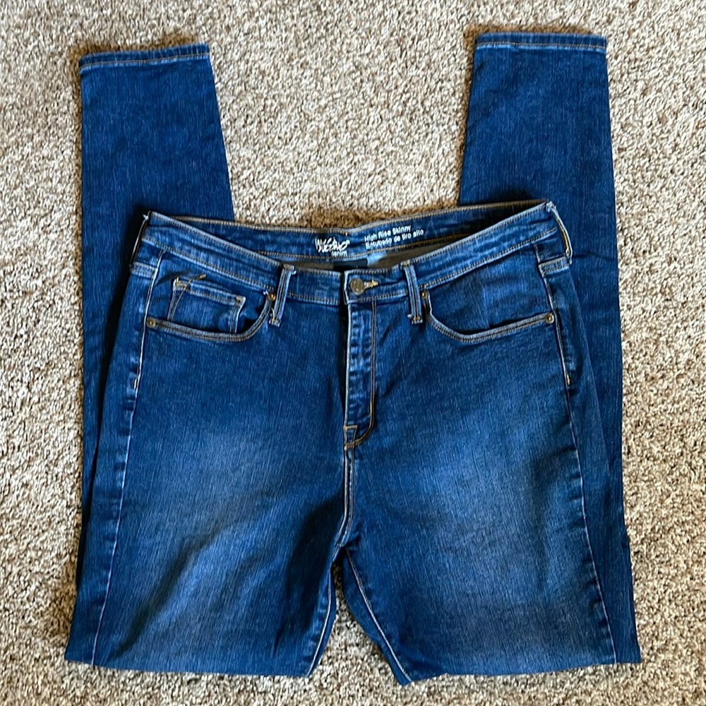 MOSSIMO Blue Denim High Rise Skinny Jeans